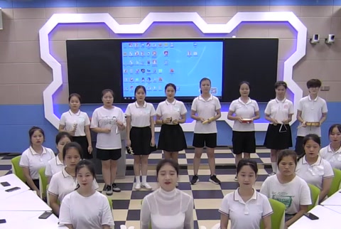 學(xué)生課堂回課表演<em>壯族</em>民歌《<em>放</em><em>雁</em>》