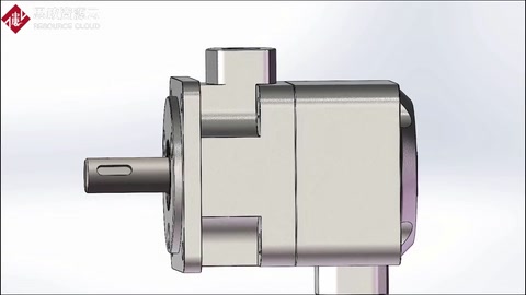 雙作用葉片泵爆炸圖，<em>3D</em><em>動(dòng)畫(huà)</em>直觀<em>演示</em>